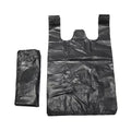 100pcs Black Heavy Duty Vest Poly Bags – Thick Carry Pouches