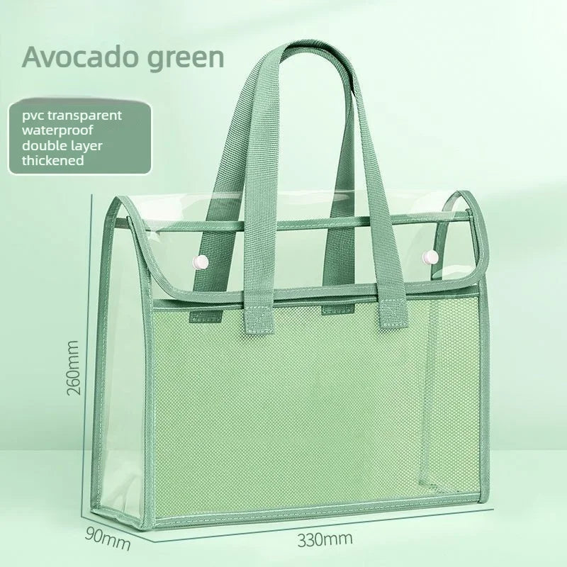 Waterproof Transparent Organizer Bag – Large Capacity PVC Tote