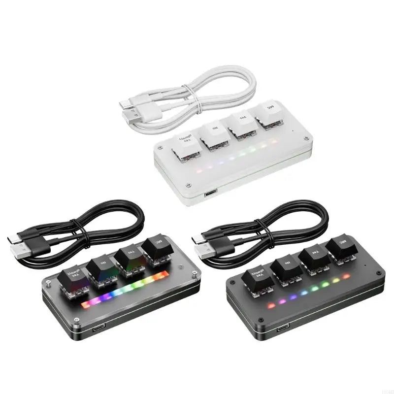 USB-C 4-Button Productivity Keypad with Light Bar | Dictation