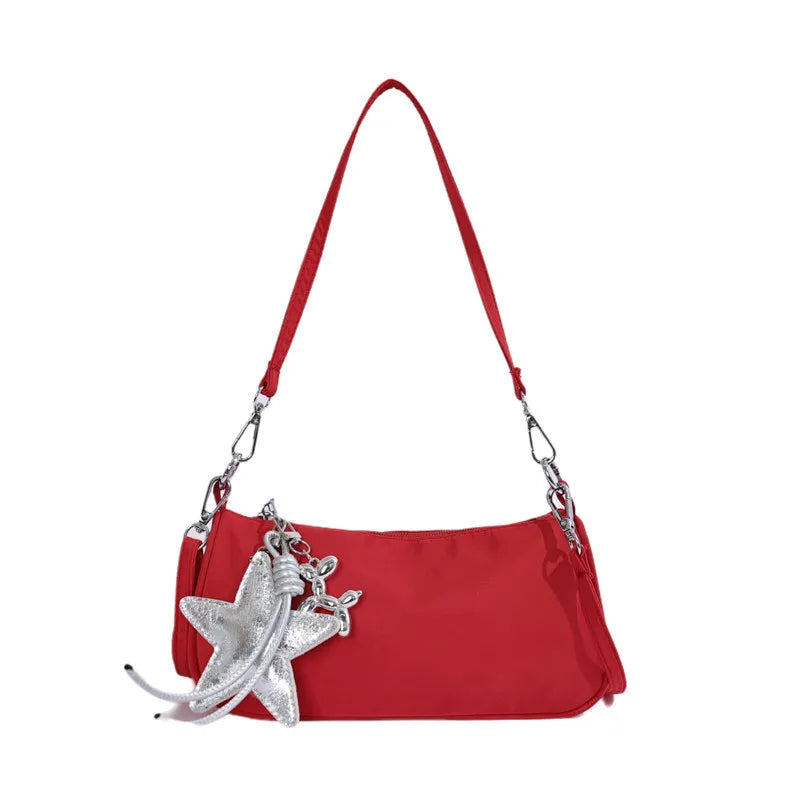 Women's Nylon Shoulder Bag – Stylish Satchel for Daily Use