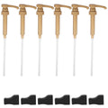 6-Pack Coffee Syrup Pump Dispenser – Gold & Black, 750ml Fit