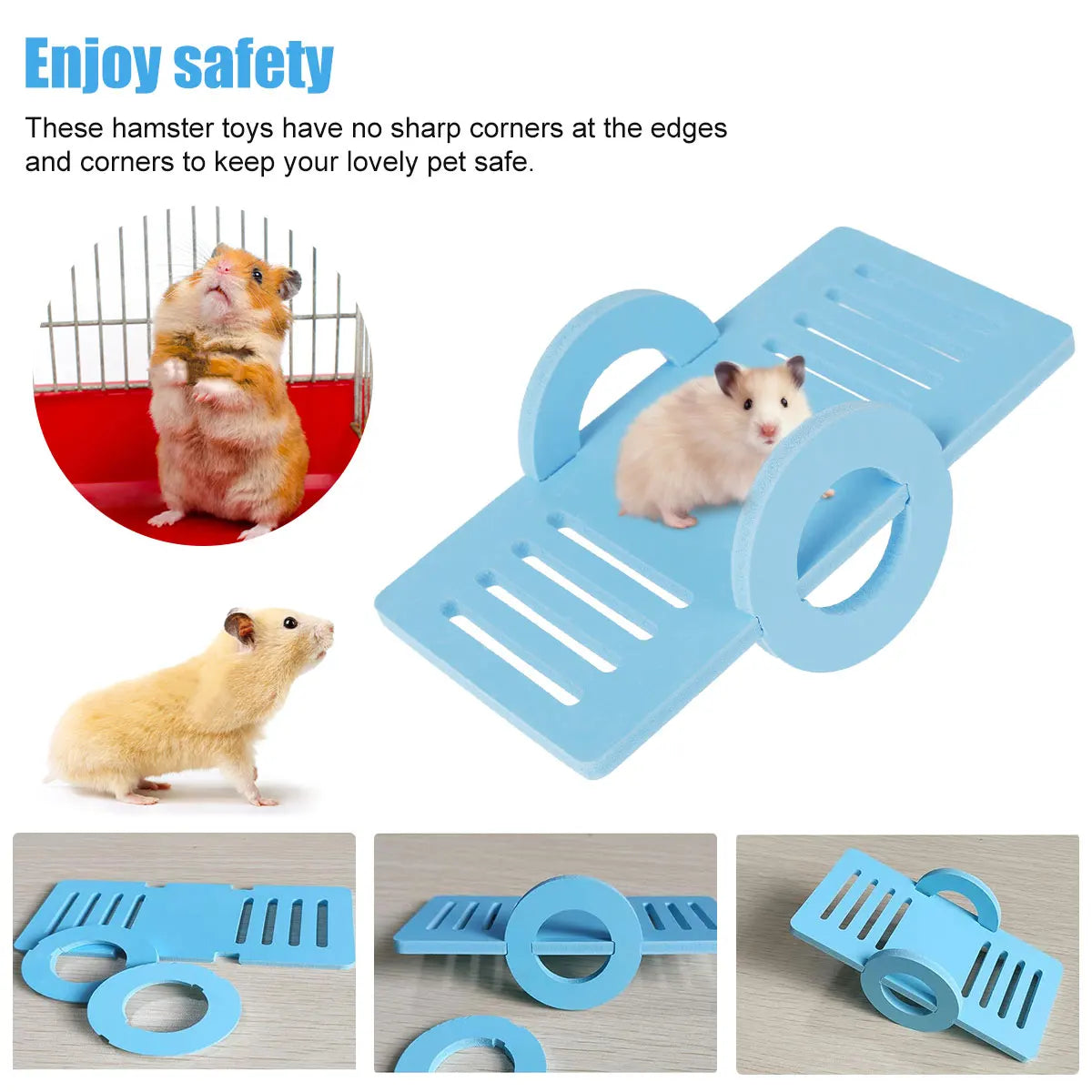 Hamster 3-in-1 Eco-Board Swing Seesaw & Slide Hut Toy Kit