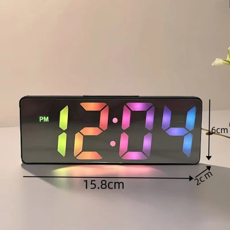Voice Control LED Digital Alarm Clock – Dual Alarm & Night Mode