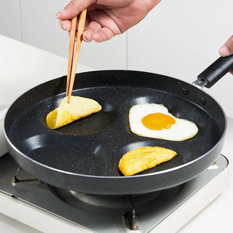 Non-Stick Divided Skillet – Heart & Round Pancake Pan