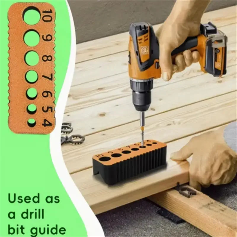 Precision Drill Guide Jig Block | 4–10mm Woodworking Locator