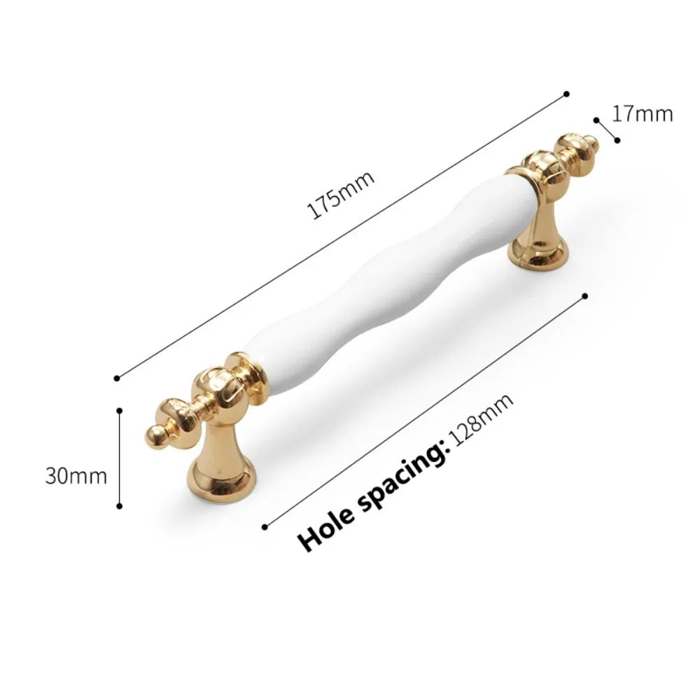 Modern Ceramic Cabinet Handles – Gold & Silver Drawer Pulls