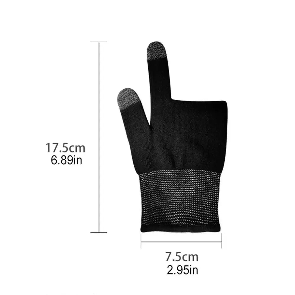 Breathable Two-Finger Gaming Gloves – Touchscreen Fingertip Sleeves