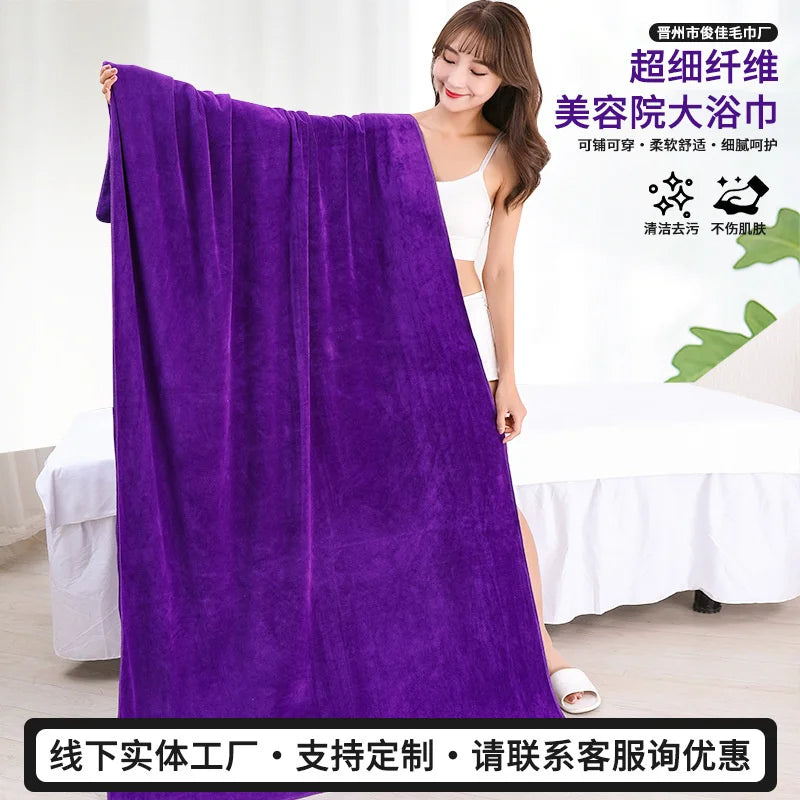 Large Microfiber Bath Towels – Salon & Massage Blanket