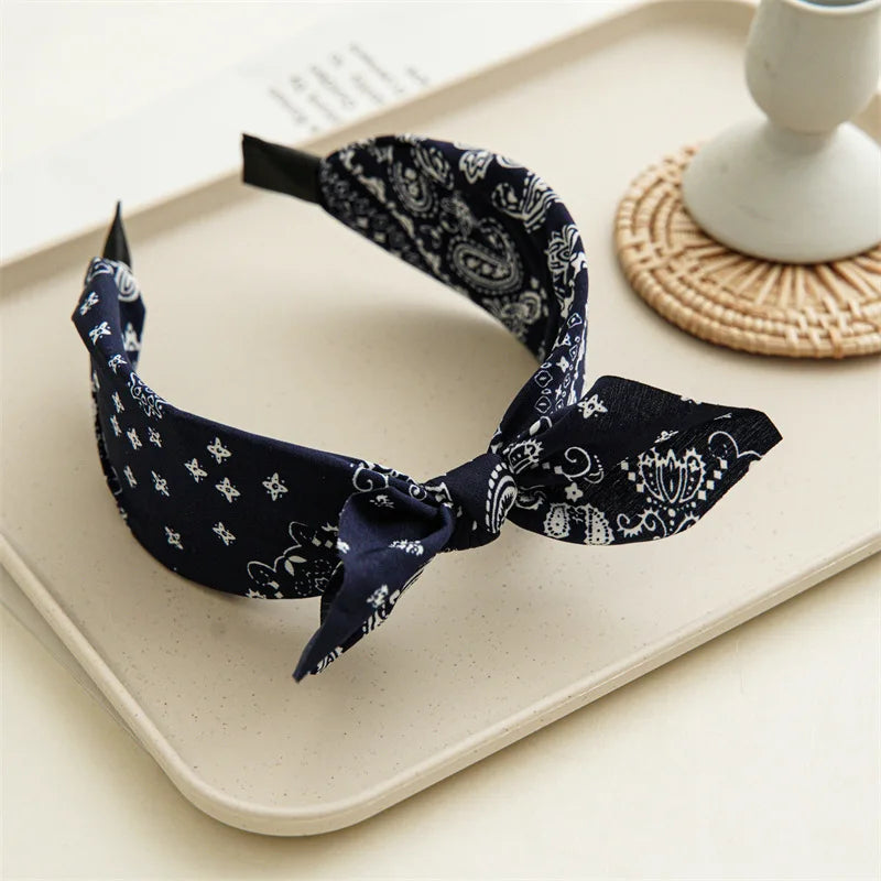 Paisley Knotted Turban Headband – Boho Hair Wrap for Women
