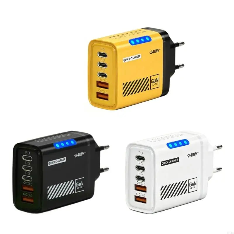 USB + 3-Port PD Fast Charging Hub with LED Indicator