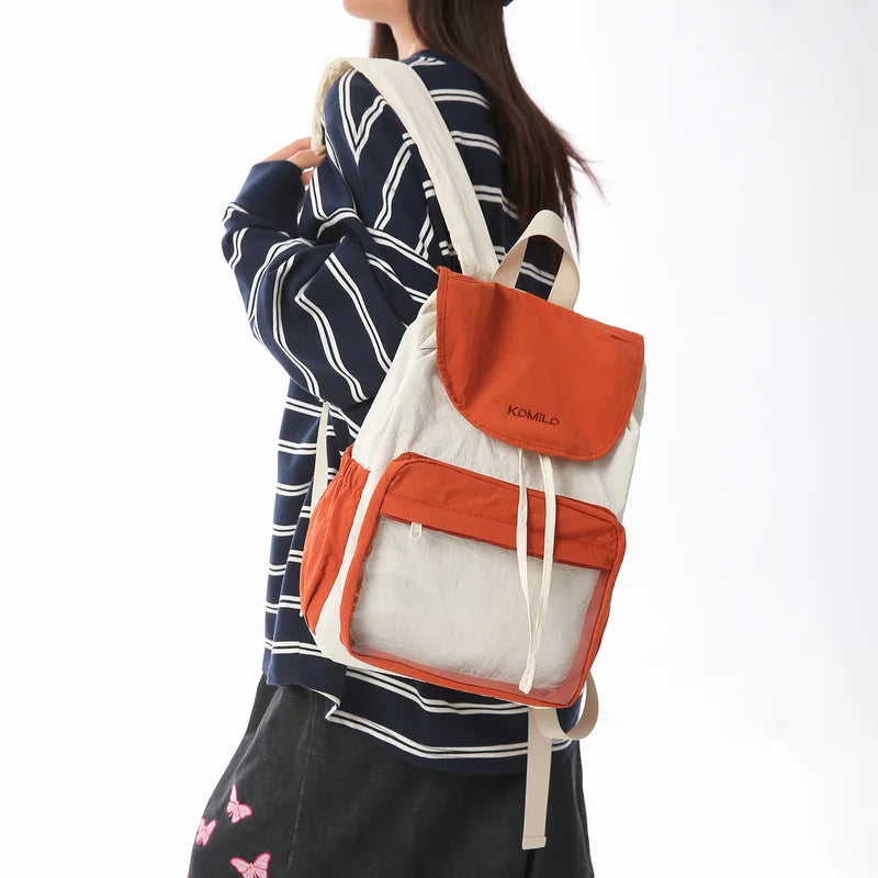 Japanese Retro Lightweight Backpack – Large Capacity Women's Bag