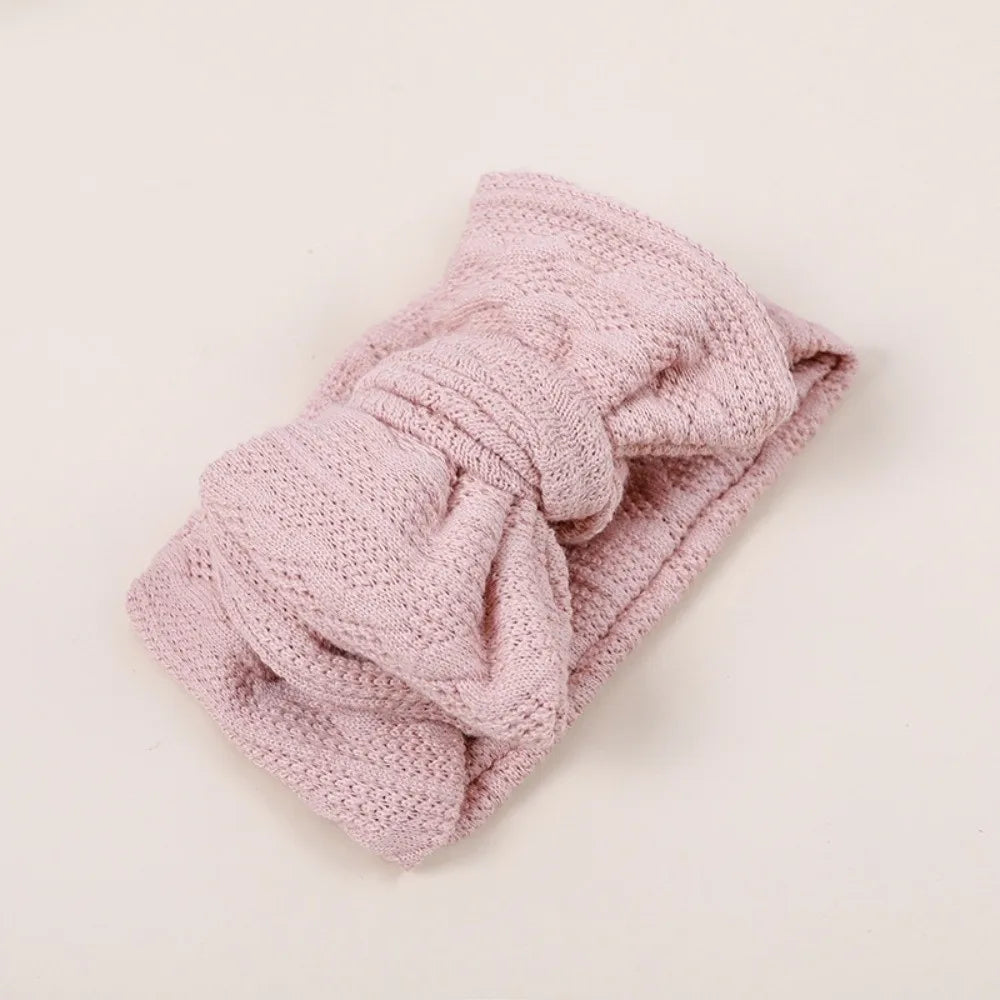 Baby Wide Jacquard Knit Headband – Warm Elastic Winter Wrap