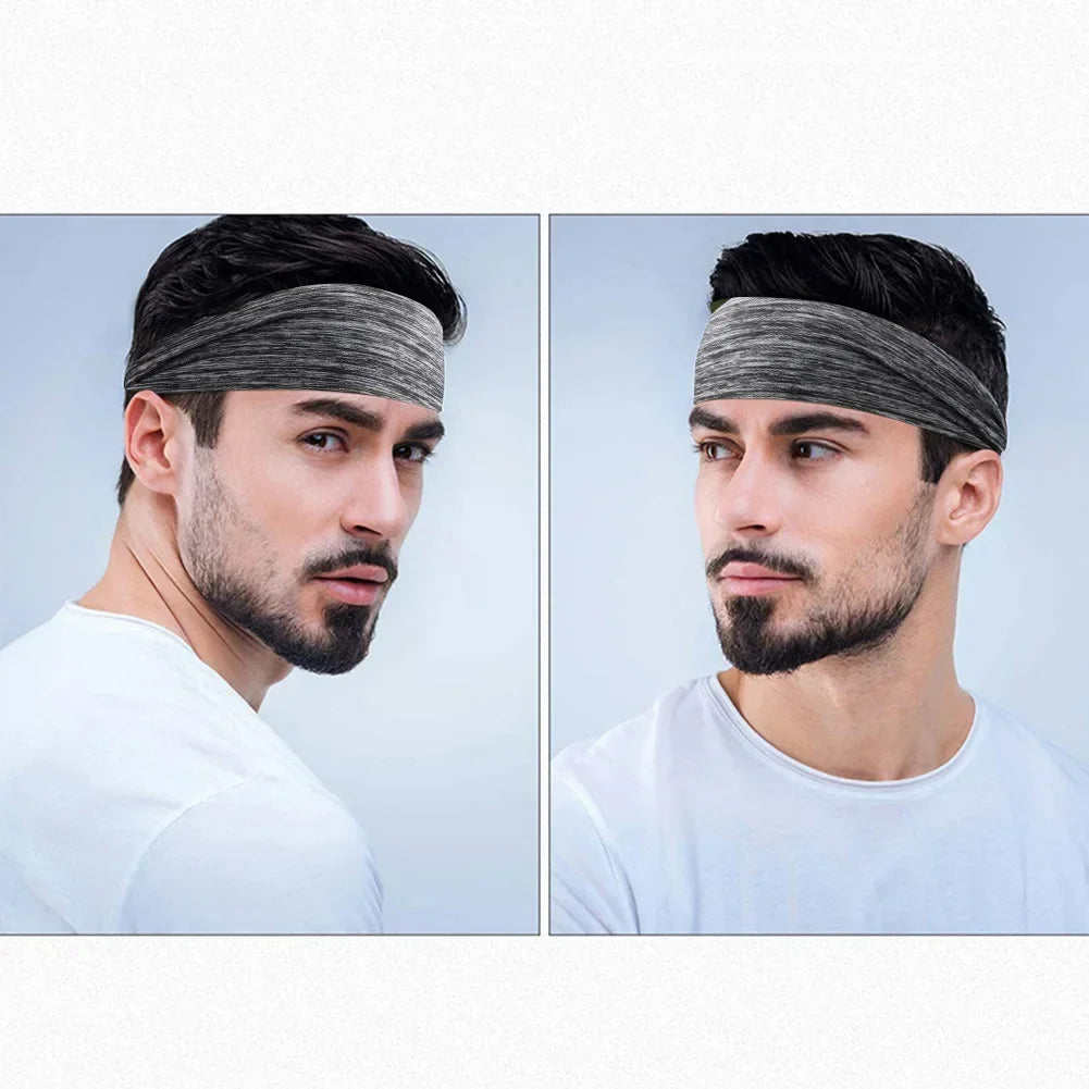 Elastic Sports Headband – Quick Dry Anti-Slip Sweatband Yoga