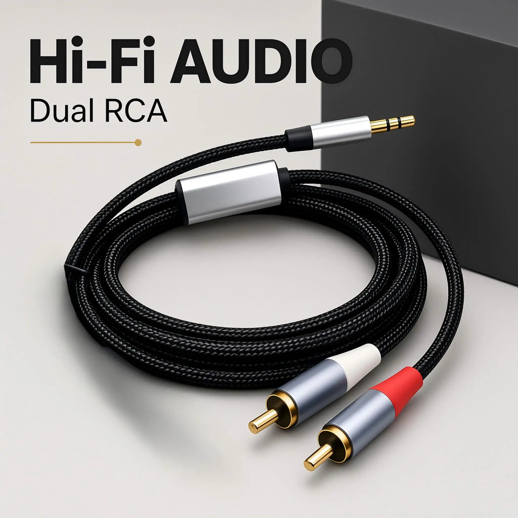 3.5mm to 2-RCA Audio Splitter Cable | AUX to RCA Stereo