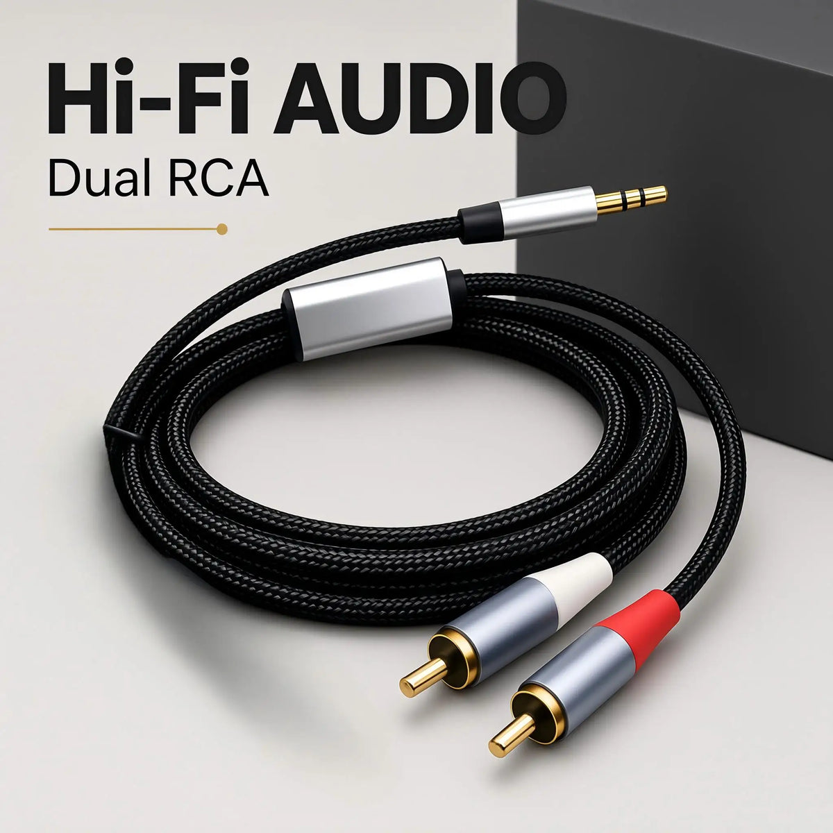 3.5mm to 2-RCA Audio Splitter Cable | AUX to RCA Stereo