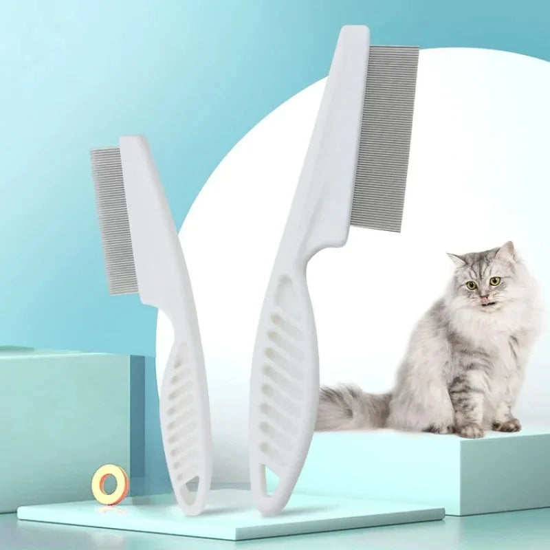 Pet Flea Comb Stainless Steel Dense Tooth for Cats & Dogs