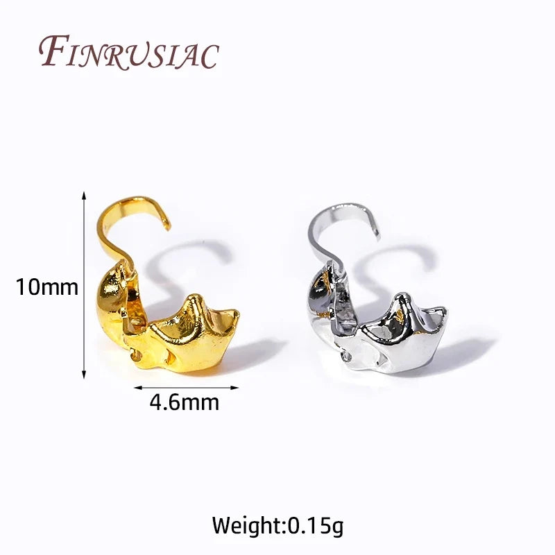 18K Gold Plated Star Double-Cup Bead Tips | DIY Jewelry Findings