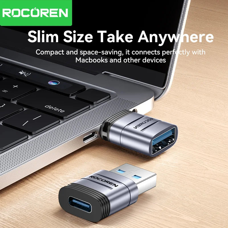 Rocoren USB-C to USB-A OTG Adapter USB 3.2 5Gbps Converter