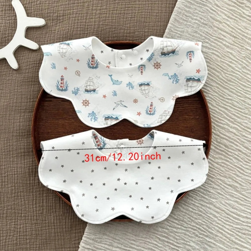 Reversible Baby Drool Bib – Soft Cotton Snap Closure Unisex