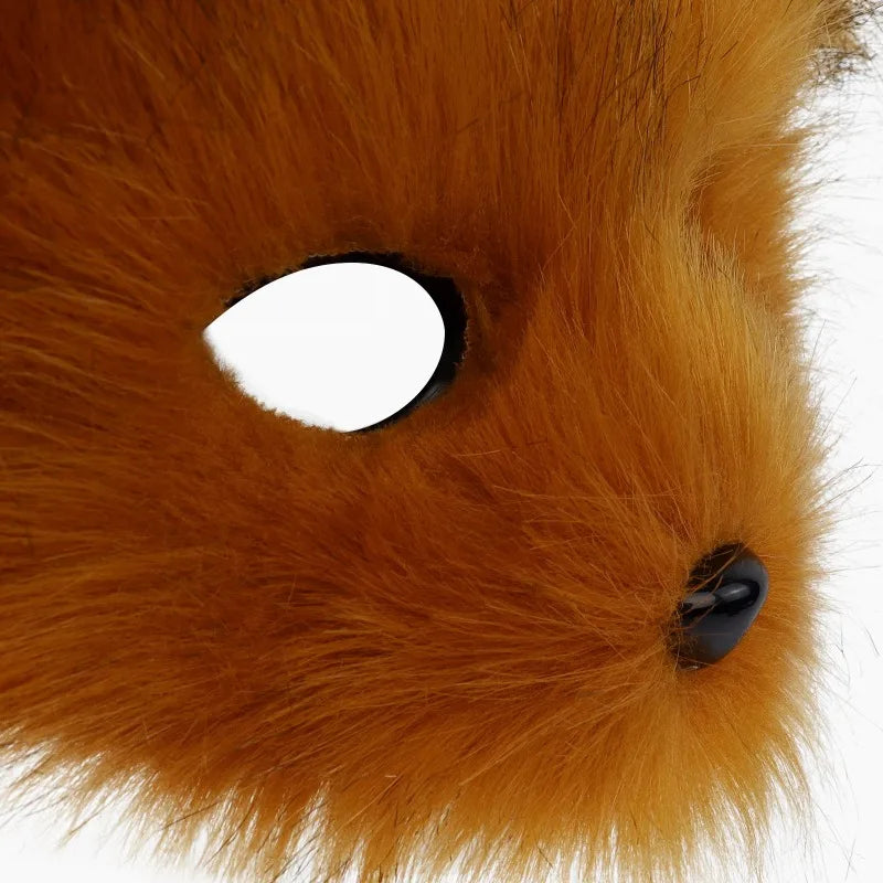 Faux Fur Mouse Mask – Halloween Carnival Costume Prop