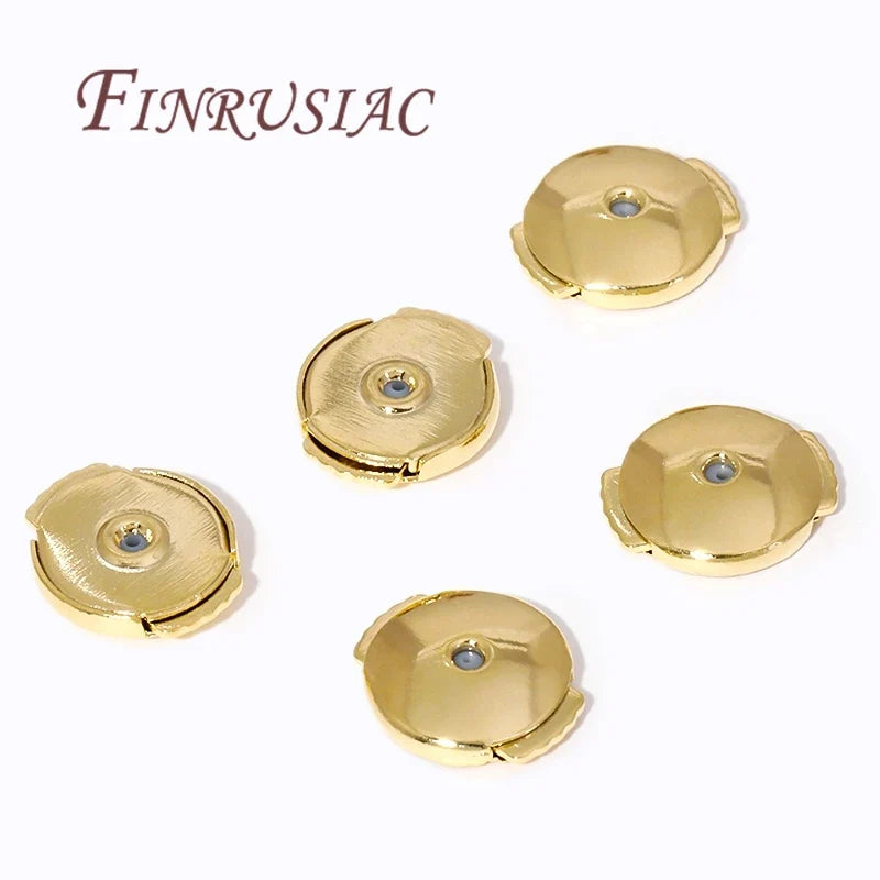 18K/14K Gold Plated Locking Earring Backs for Studs | DIY Findings