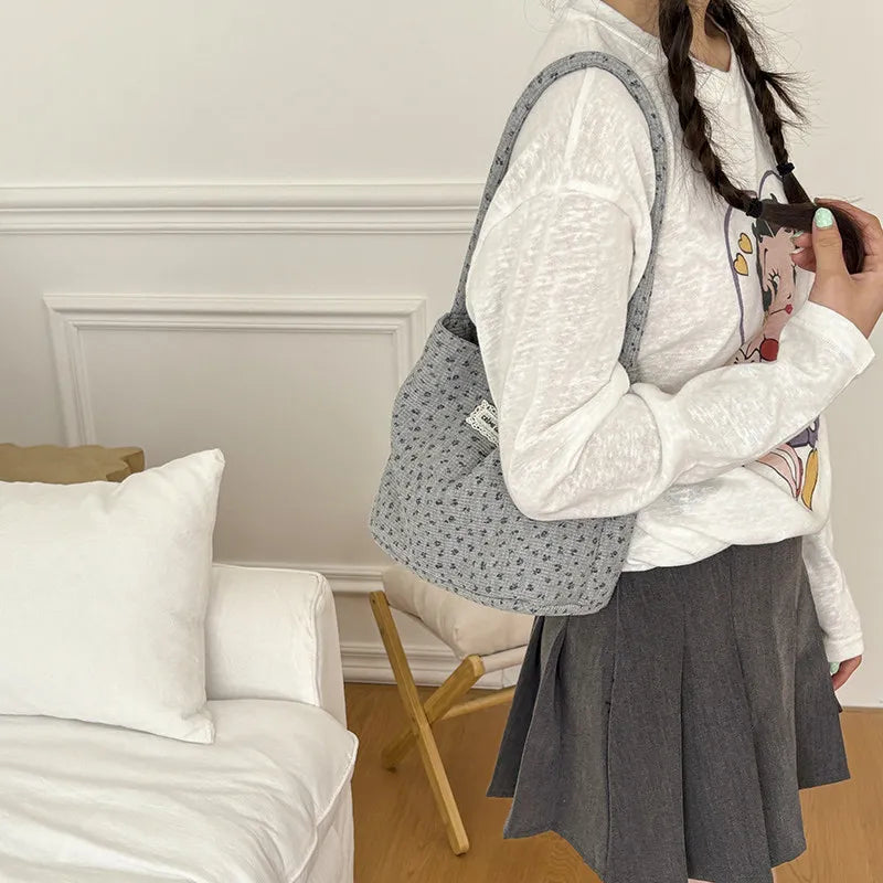 Women's Large Canvas Tote Shoulder Bag – Casual Daily Handbag