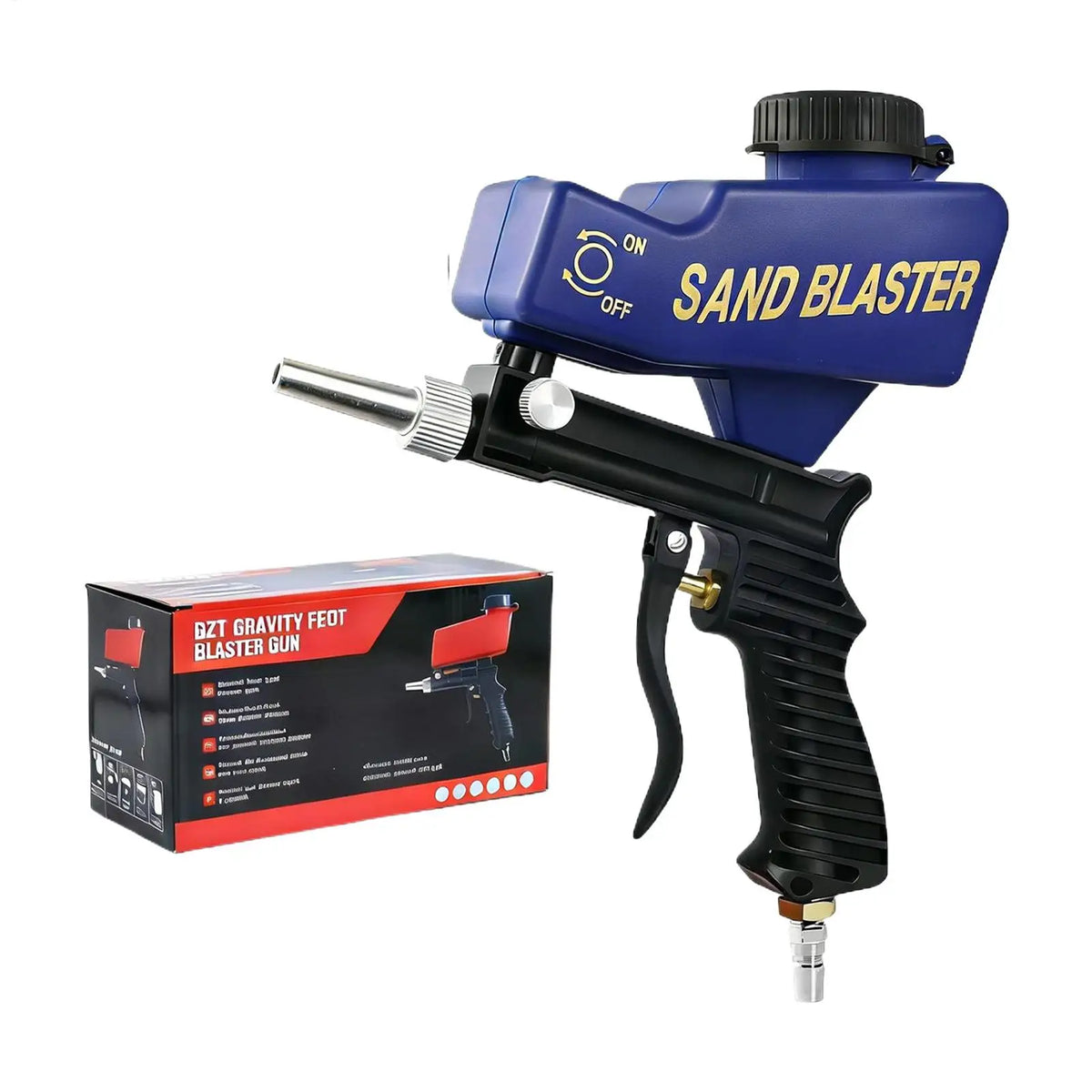 Handheld Pneumatic Sandblasting Gun – Adjustable Abrasive Blaster
