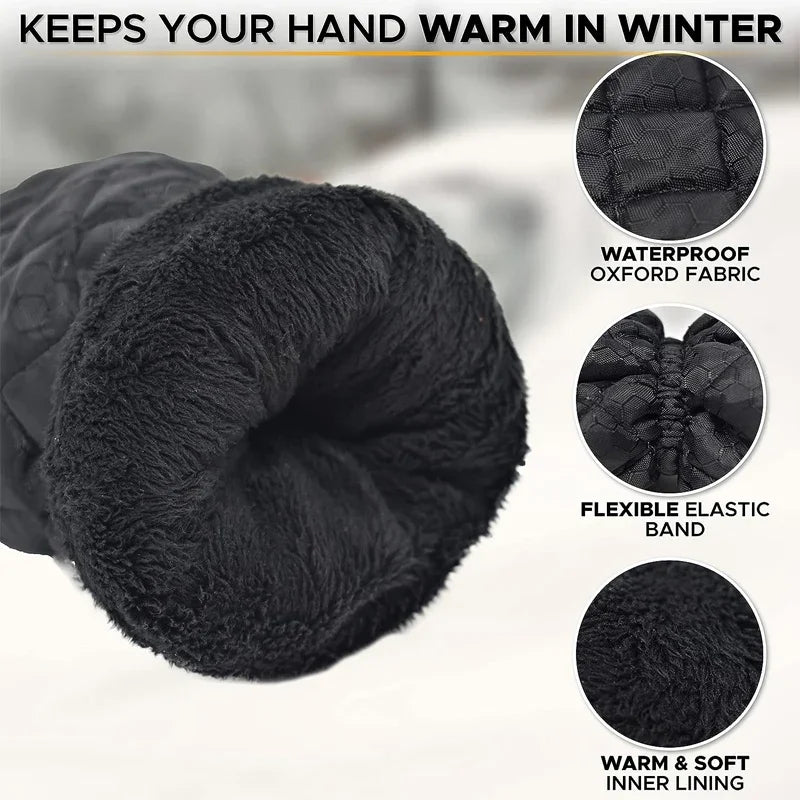2-in-1 Car Ice Scraper Mitt | Waterproof Windshield Snow Tool