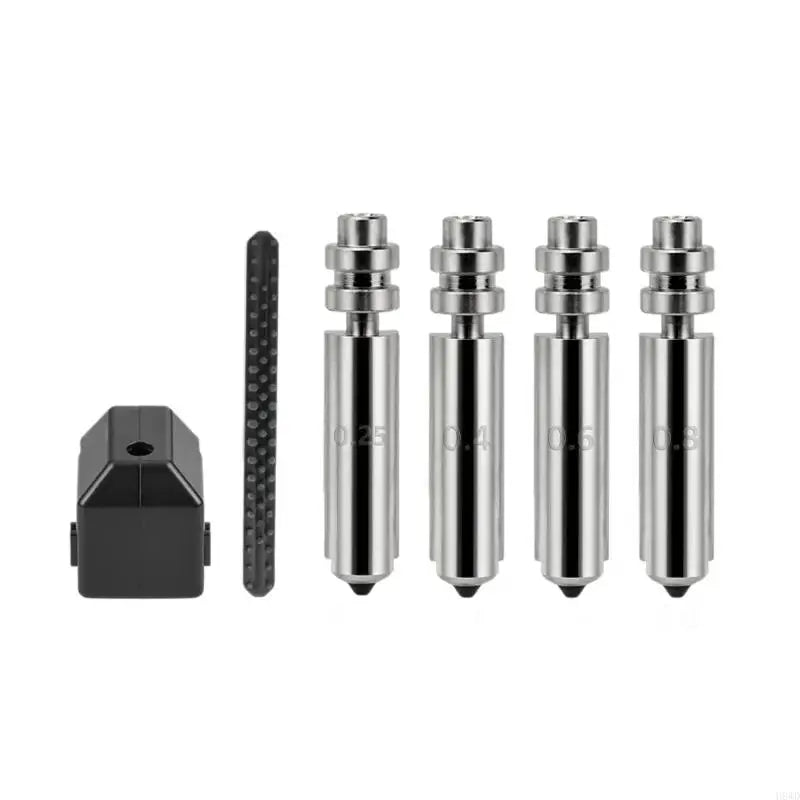 Hardened Steel 3D Printer Nozzle Set – 4 Diameters (0.25–0.8mm)