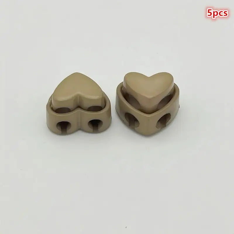 5pcs Heart-Shaped Cord Locks Spring Toggle Stoppers – 5 Pack