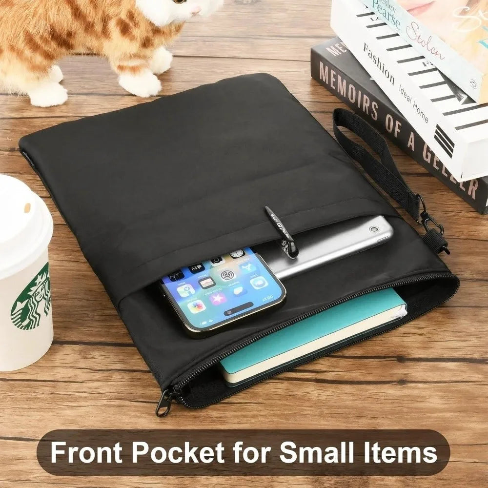 Zipper Book Sleeve – Water-Resistant Portable Book Cover Case