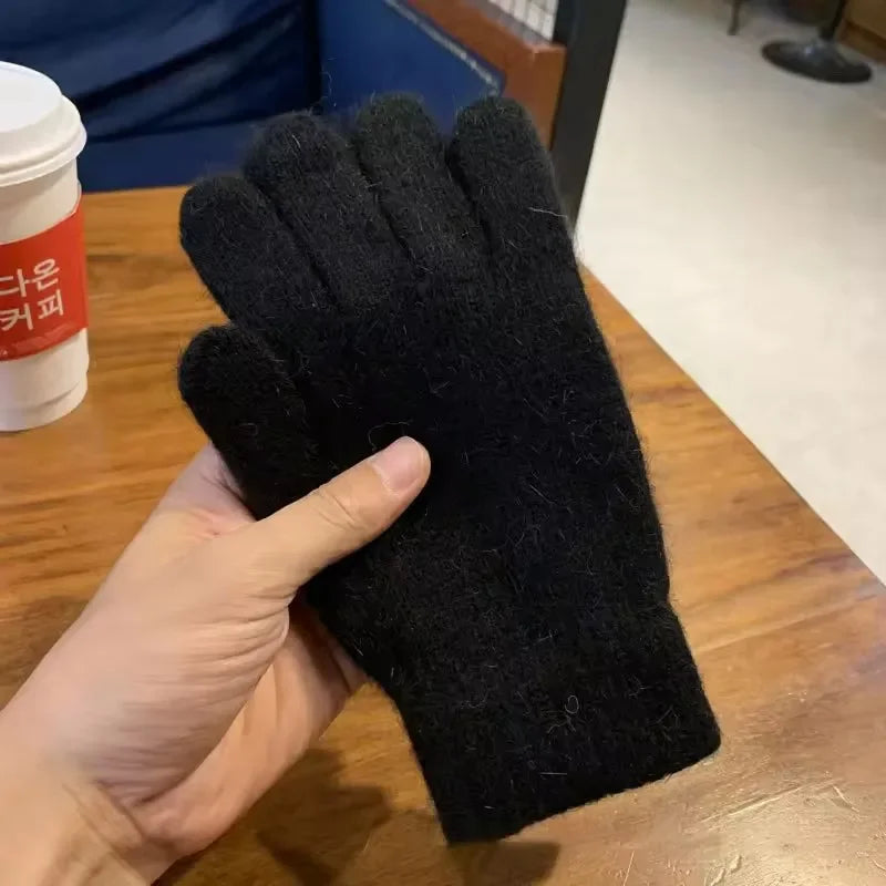 Women's Winter Cashmere Knit Gloves – Warm Full Finger