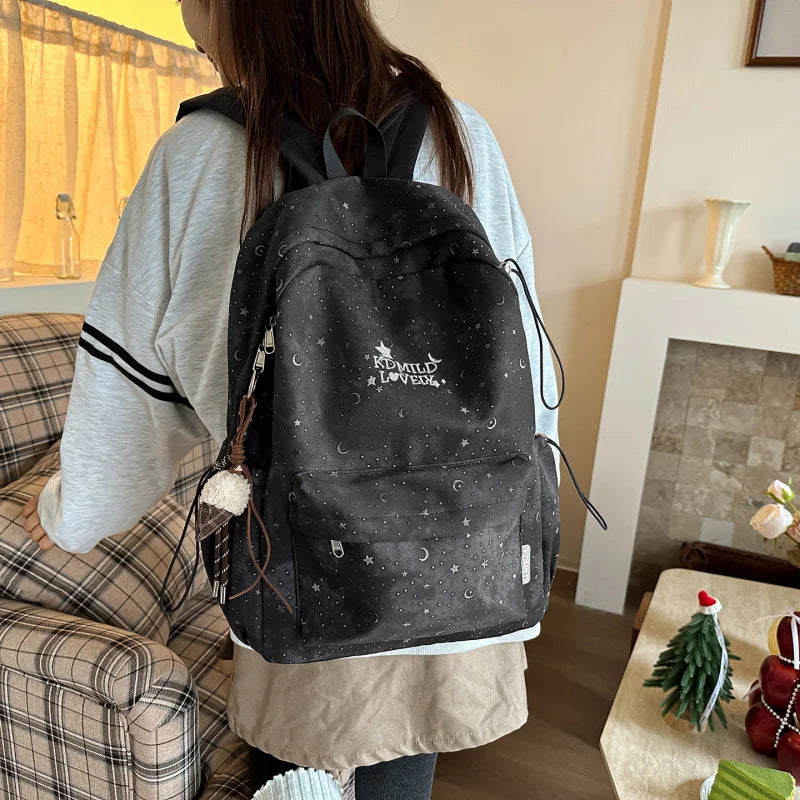 Nixie Tie-Dye Star Backpack – School & College Nylon Bag