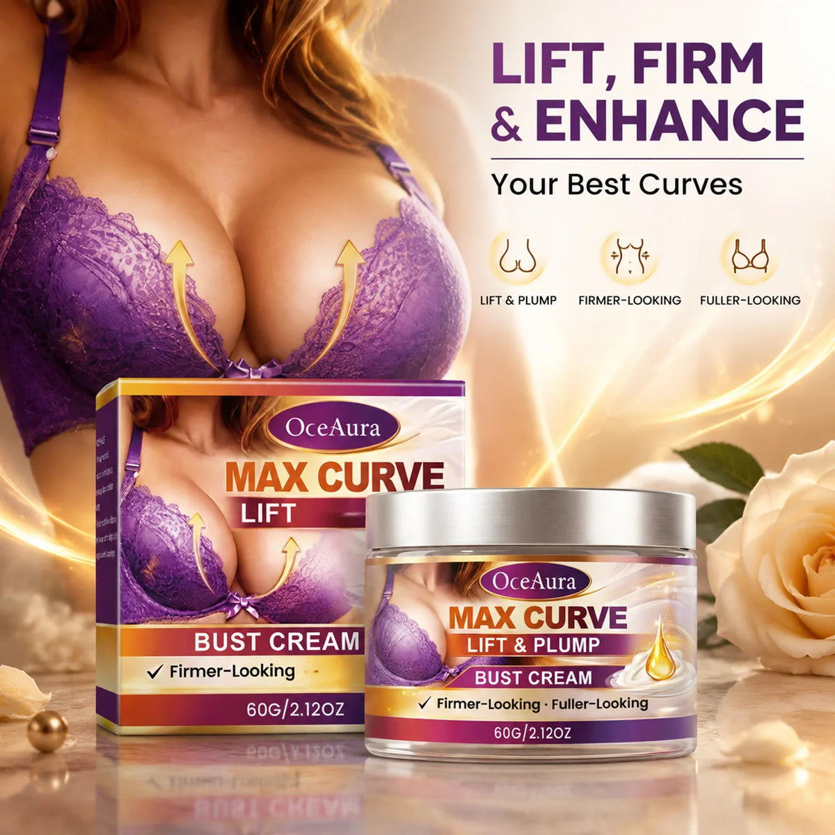 OceAura Bust Firming Cream – Lifting, Tightening & Moisturizing