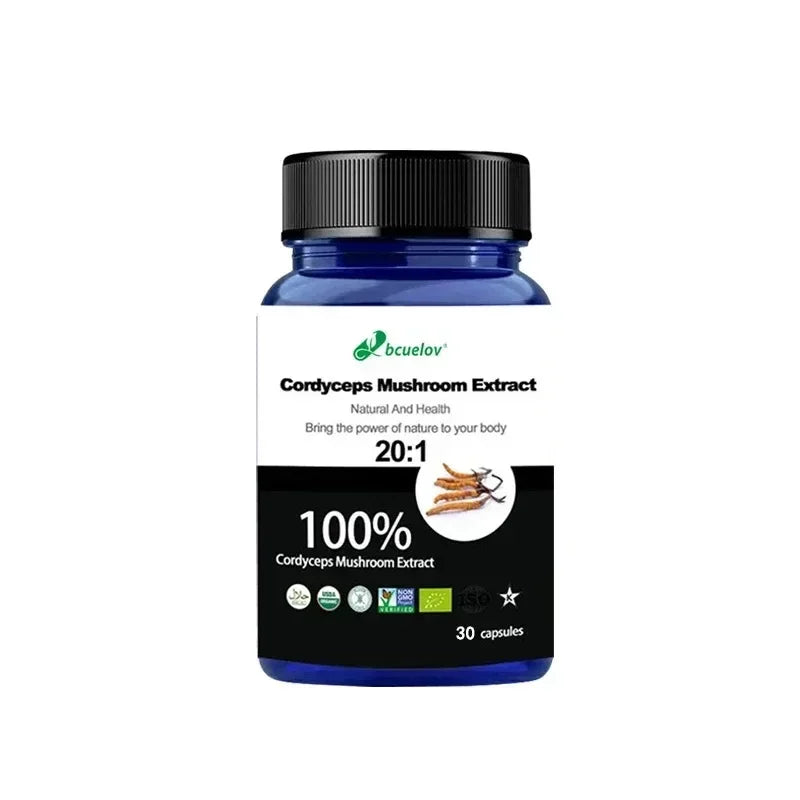 Pure Cordyceps Mushroom Extract Supplement | Vegetarian Caps