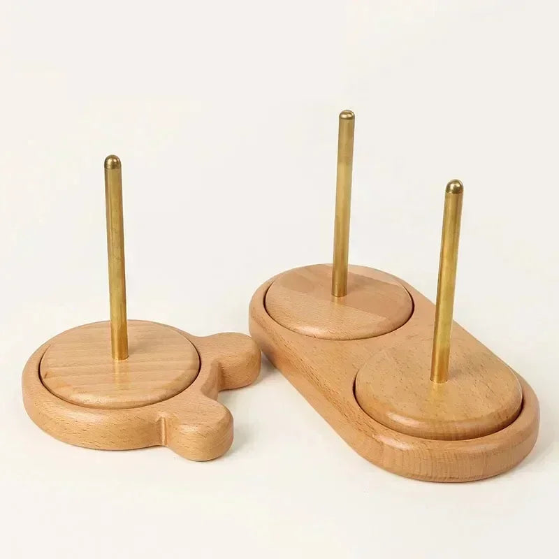 Beech Wood Rotating Yarn Holder Stand – Knitting Spool Tool