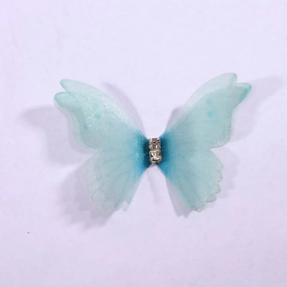 50Pcs 3D Organza Butterfly Appliques – Colorful Mesh Patches