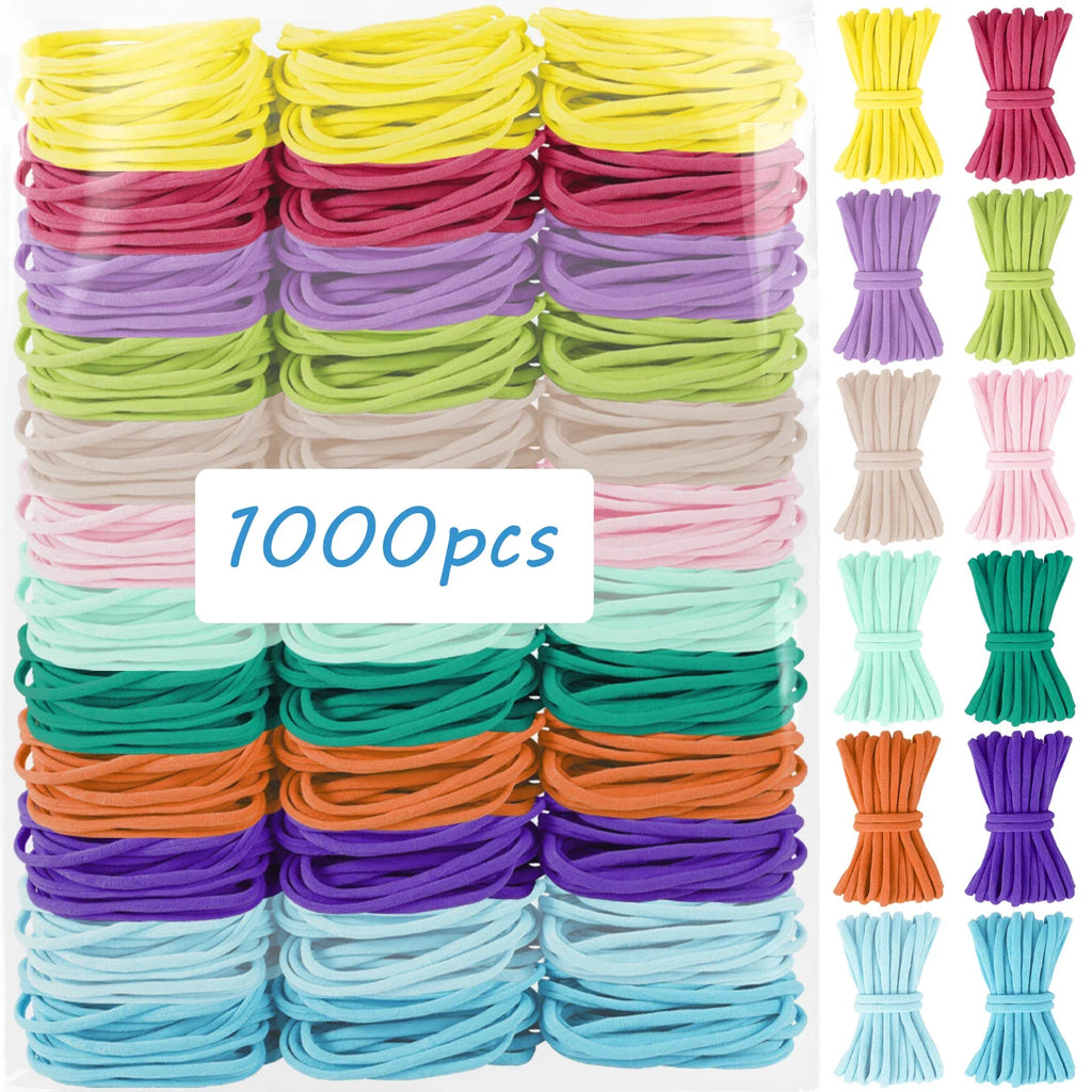 Elastic Loom Bands Refill Kit – 1000pcs DIY Weaving Set