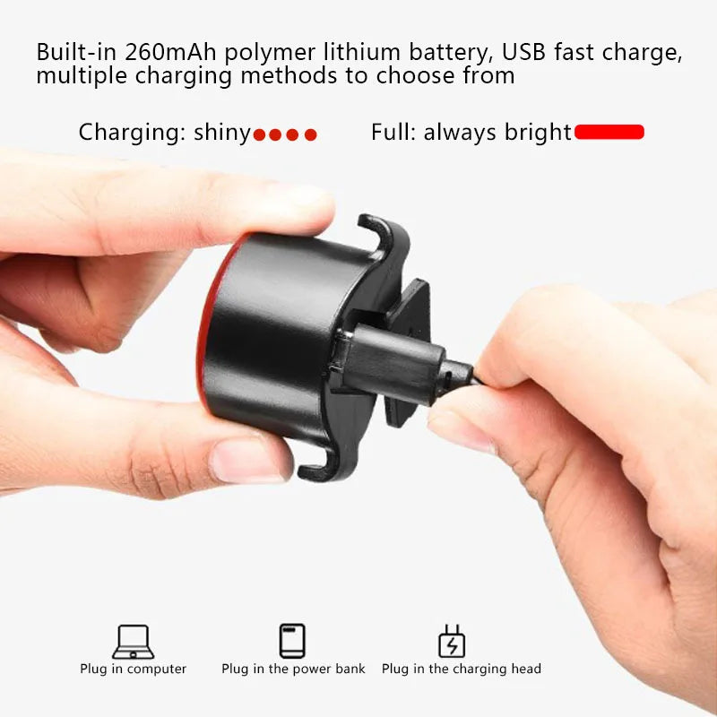 BUCKLOS Front & Rear Bike LED Light Set – USB Rechargeable