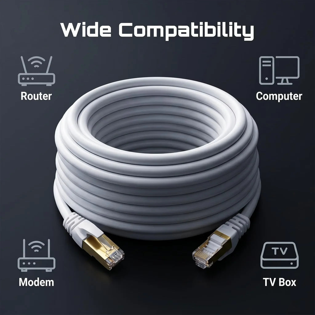 Cat6 Ethernet Cable RJ45 UTP 1000Mbps LAN Cord – PC, PS5 & Xbox