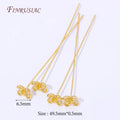 18K Gold Plated Flower Head Pins – DIY Jewelry Making Findings