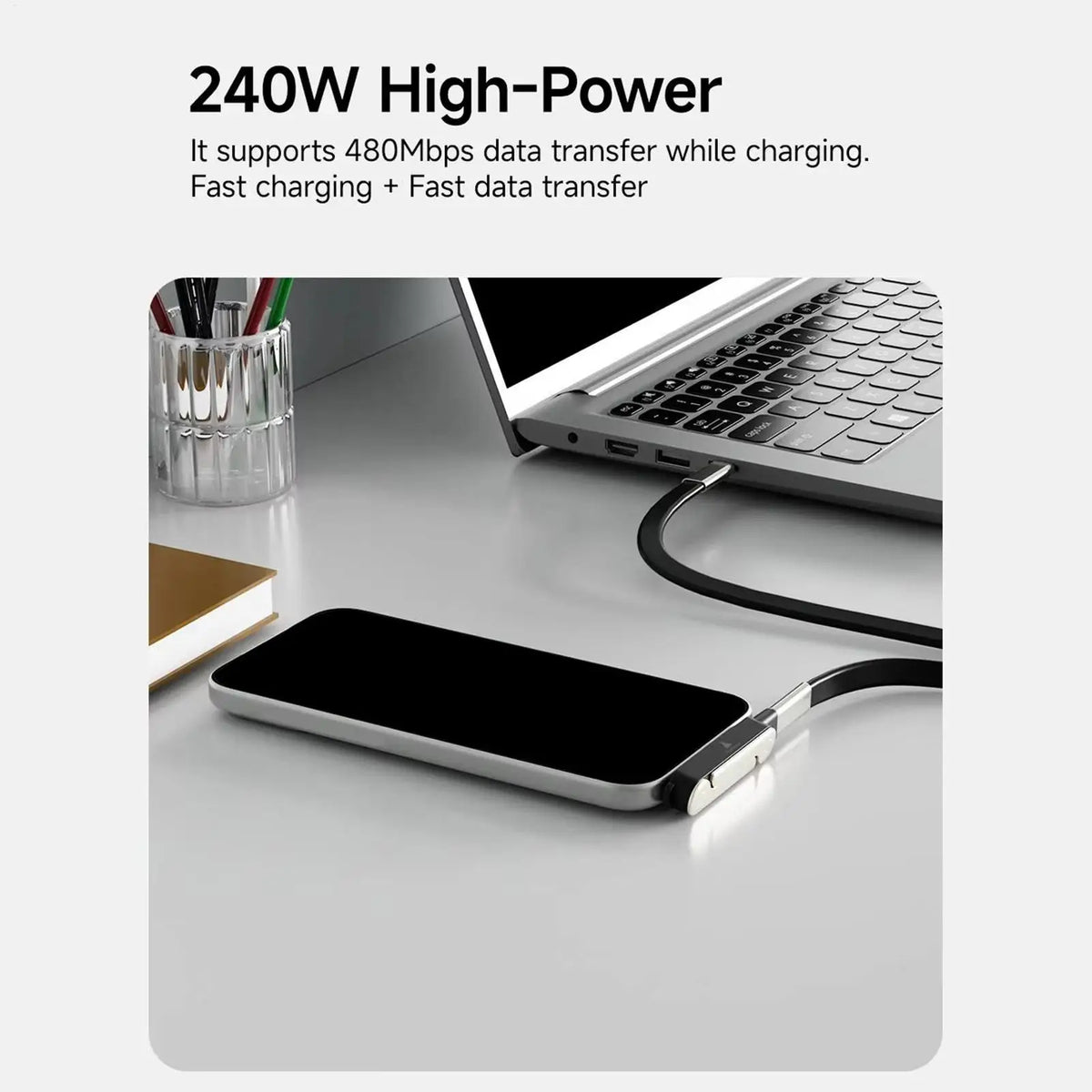240W Foldable Phone Charging Stand | Type-C Desk & Bedside