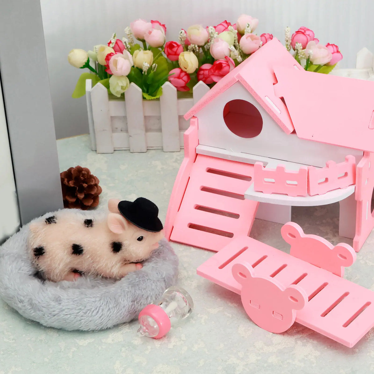 Silicone Pig Doll Toy Set – Realistic Lifelike Piglet Figure