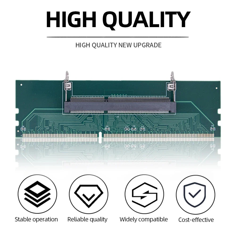 SO-DIMM to DIMM Adapter Card | DDR3 DDR4 DDR5 Laptop to Desktop