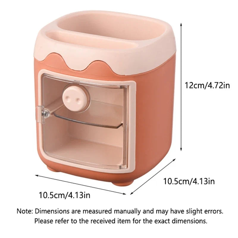 Cute Bear Pencil Holder & Multipurpose Desk Organizer Box