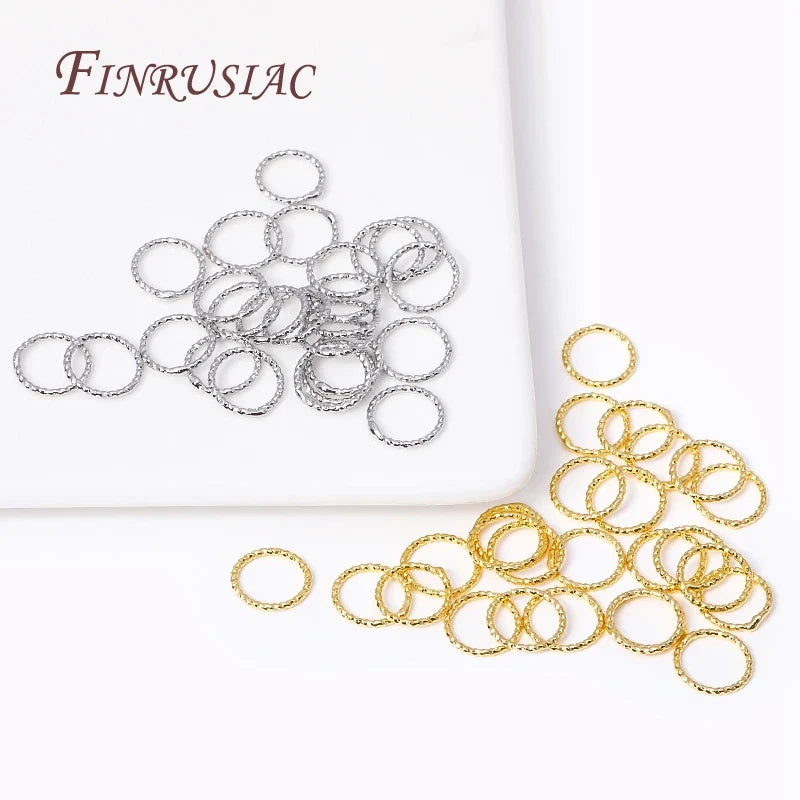 Gold Plated Round Twist Closed Jump Rings 6–12mm | FINRUSIAC