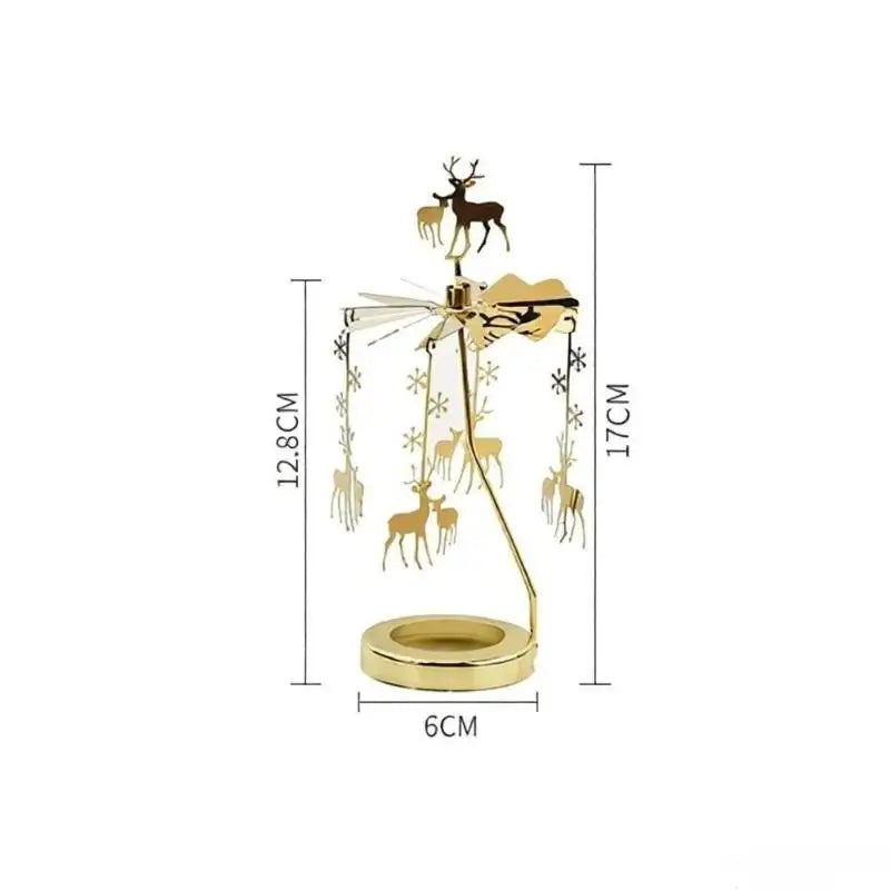Heat-Powered Rotating Carousel Candle Holder | Stainless Steel