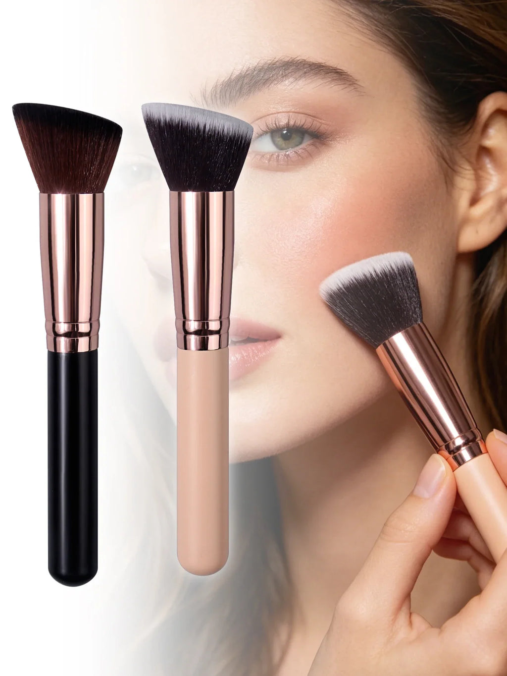 Angled Contour Brush – Soft Bronzer & Blush Makeup Tool