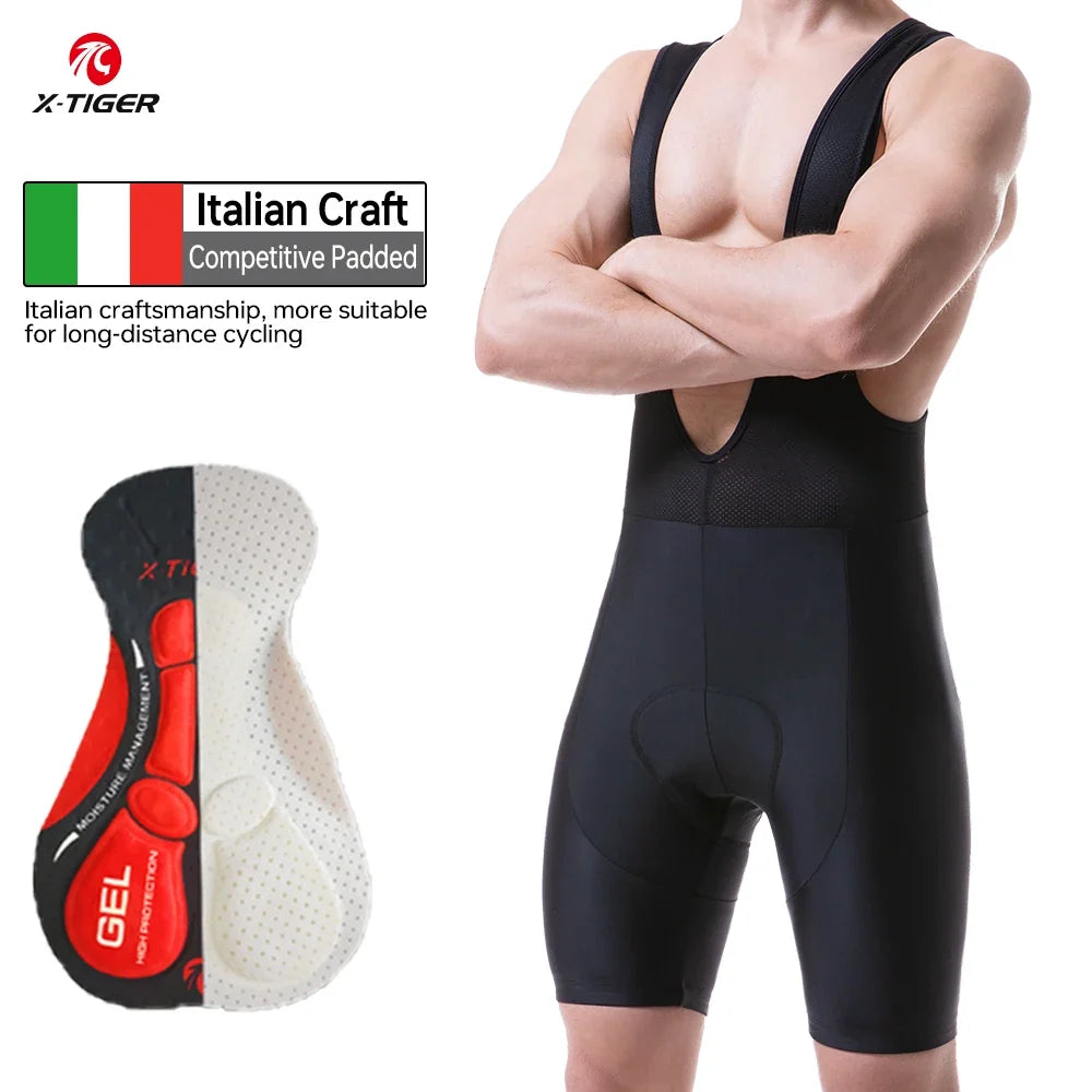 X-TIGER Men's 5D Gel Cycling Bib Shorts – MTB & Road