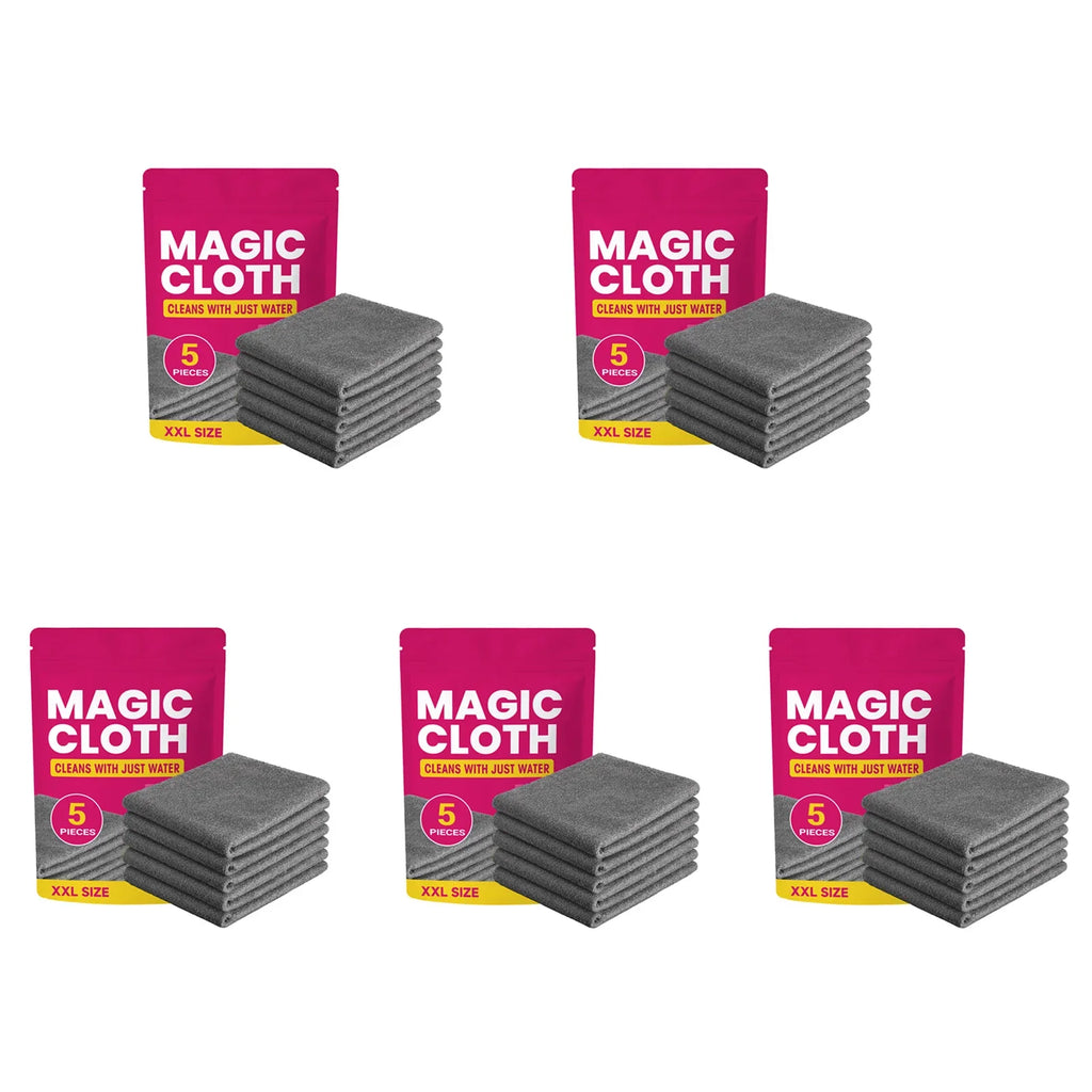 Microfiber Cleaning Cloths 5-Pack – Streak & Lint Free